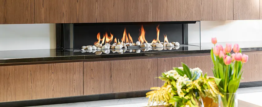 Double-height Fireplace Design Refurbishment in New Hope, Minnesota